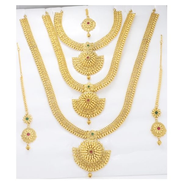 Rent Engagement Wedding Bridal Jewellery Set – Elegant Gold-Plated