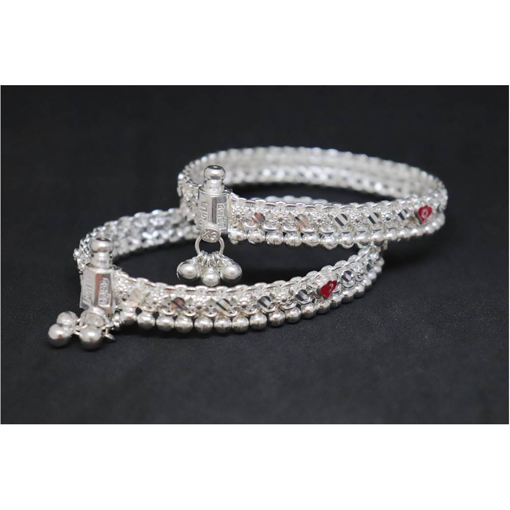 Silver Anklet Payal Jewelry for Girls Size 9.5 Inches Silver Anklet Payal Jewelry for Girls Size 9.5 Inches