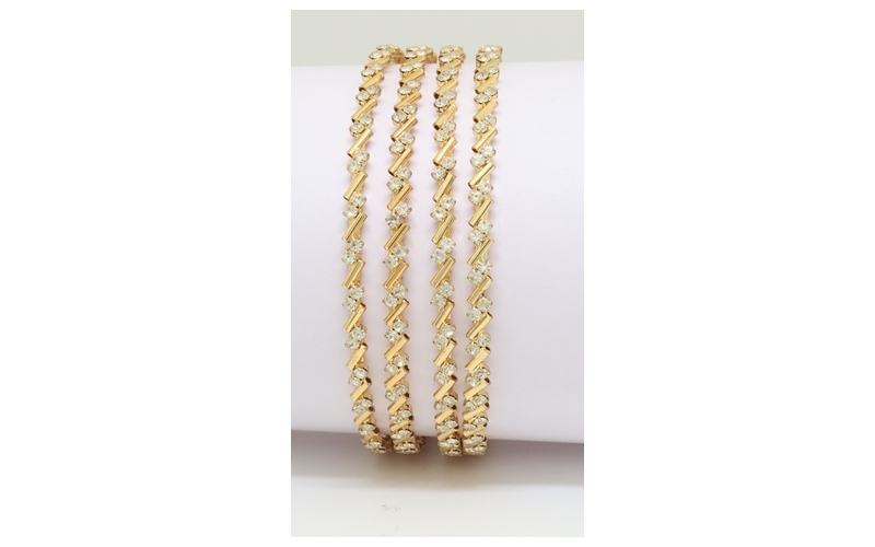 Gold Plated Bangles stone For Women & girls Set Of 1(2024007) Gold Plated Bangles stone For Women & girls Set Of 1(2024007)