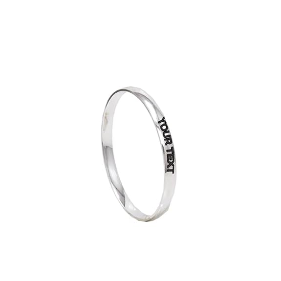 Customized Silver Kada with name 925 Sterling Silver Kada For Both Men And Women Customized Silver Kada with name 925 Sterling Silver Kada For Both Men And Women