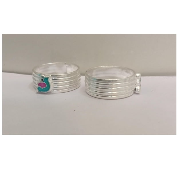SRIMATHI JEWLLERS Silver design Toe Rings for Women