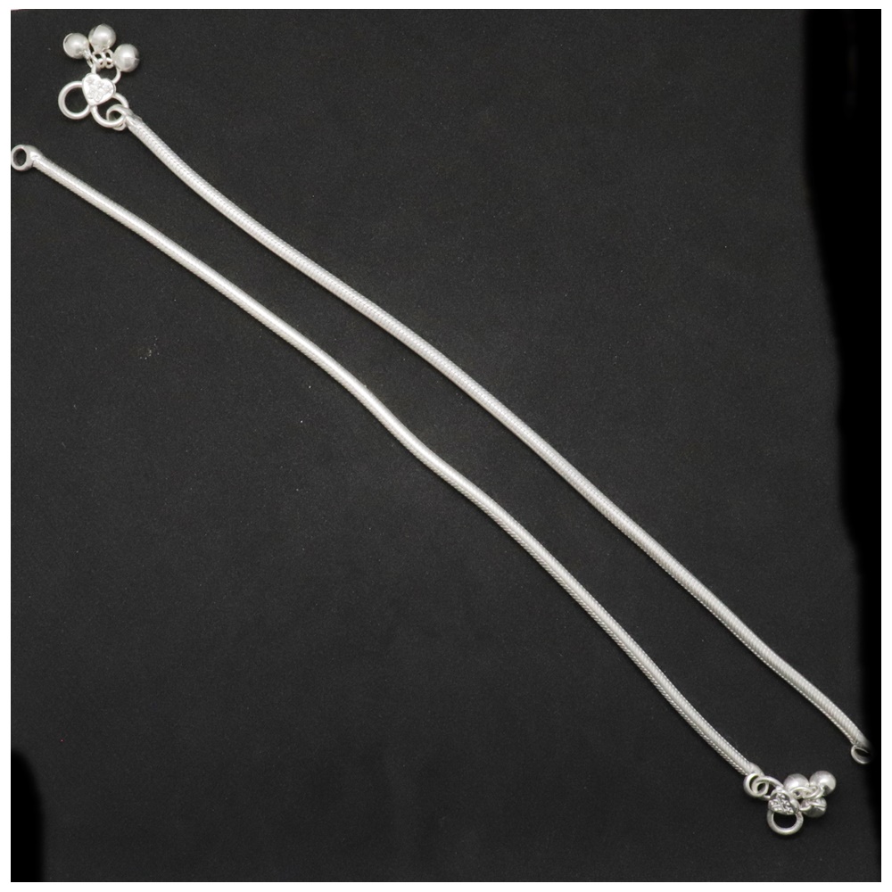 Silver Anklets for women Enamel design Payals