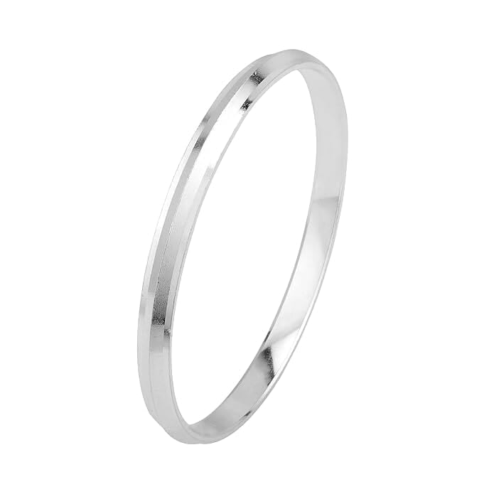 SRIMATHI JEWLLERS  Elegant Silver Kada | Premium Sterling Silver Kada | Stylish and Durable Silver Bangle
