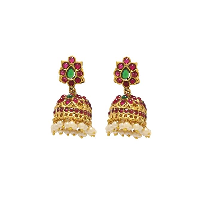 SRIMATHI JEWELLERS Maanga design necklace with earrings SRIMATHI JEWELLERS Maanga design necklace with earrings