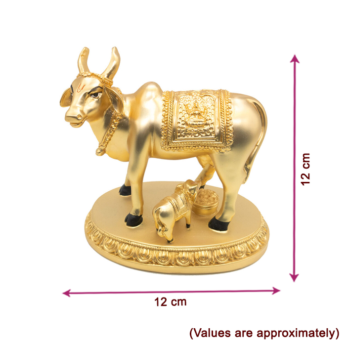 Gold Matt Cow With Calf Frame Gold Matt Cow With Calf Frame