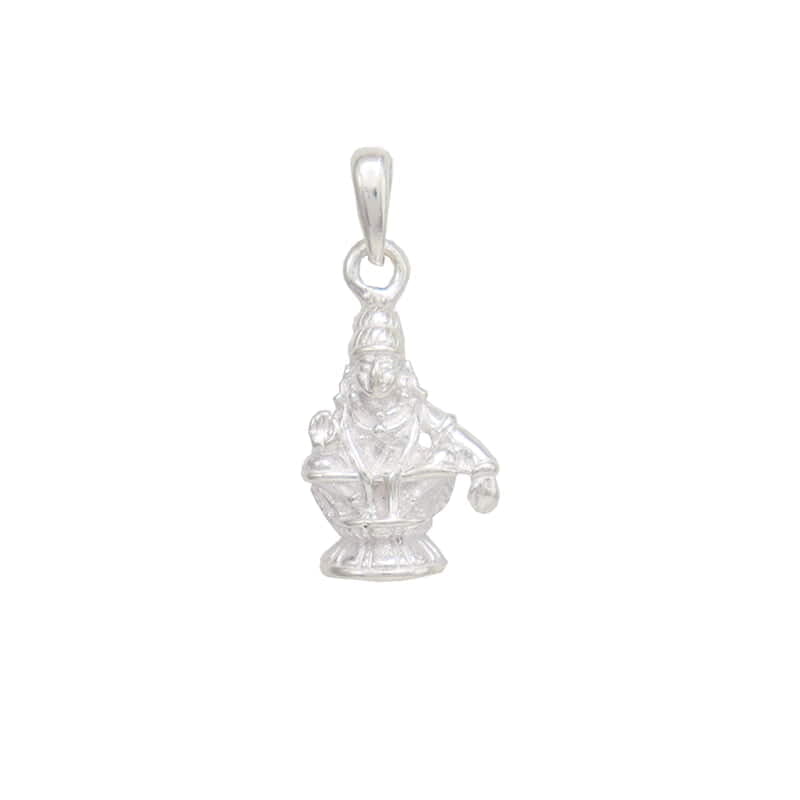 ayyappan silver pendant,  925 Silver Tied Rudraksha Mala,8mm,54 Beads, 30 Inchs