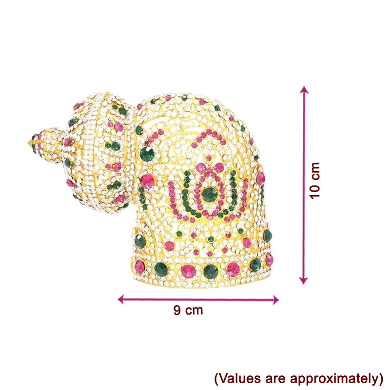Gold Plated Multi-Stone Andal Crown - Shop Now Gold Plated Multi-Stone Andal Crown - Shop Now