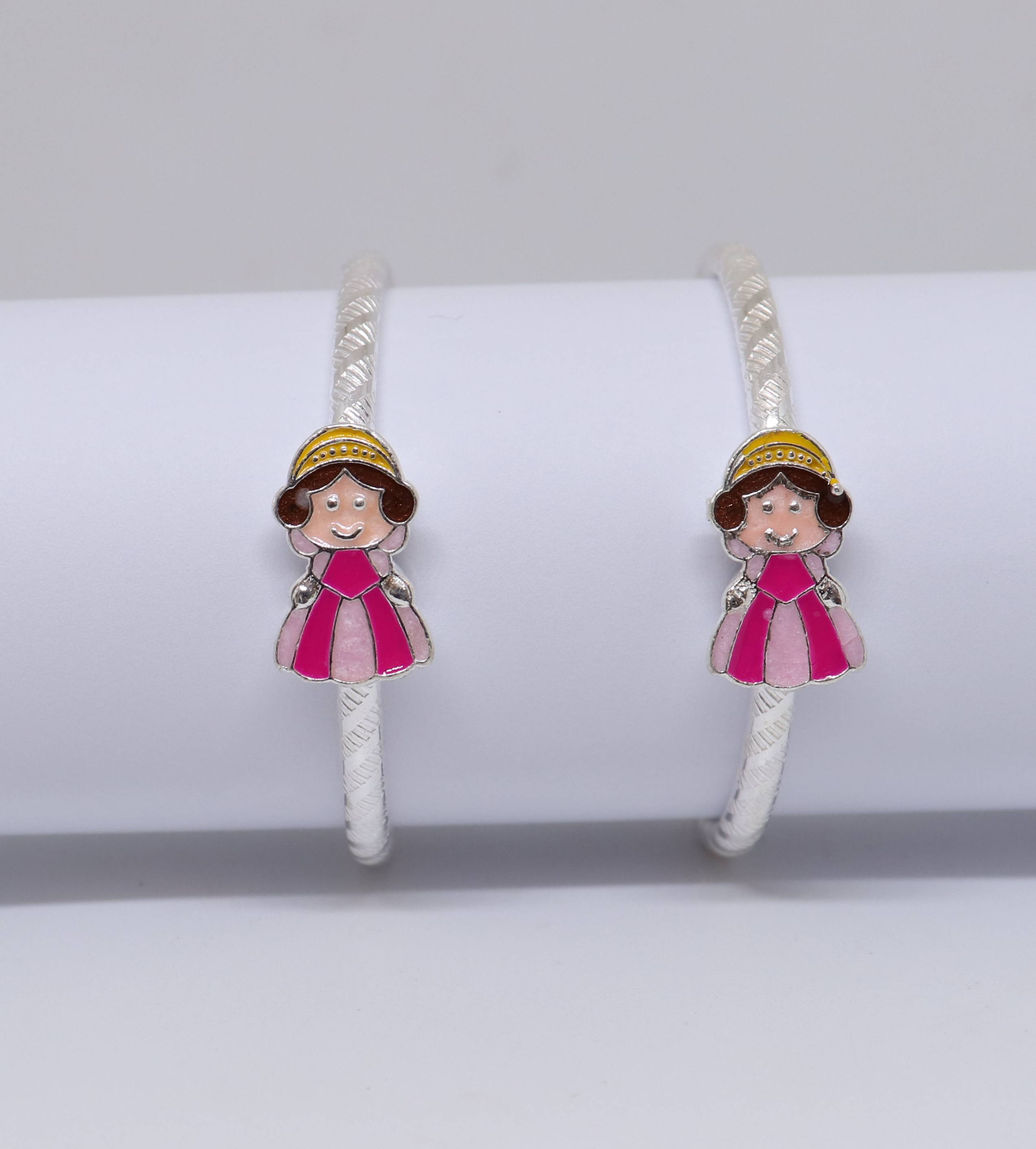 Silver Baby bangles Princess Kids