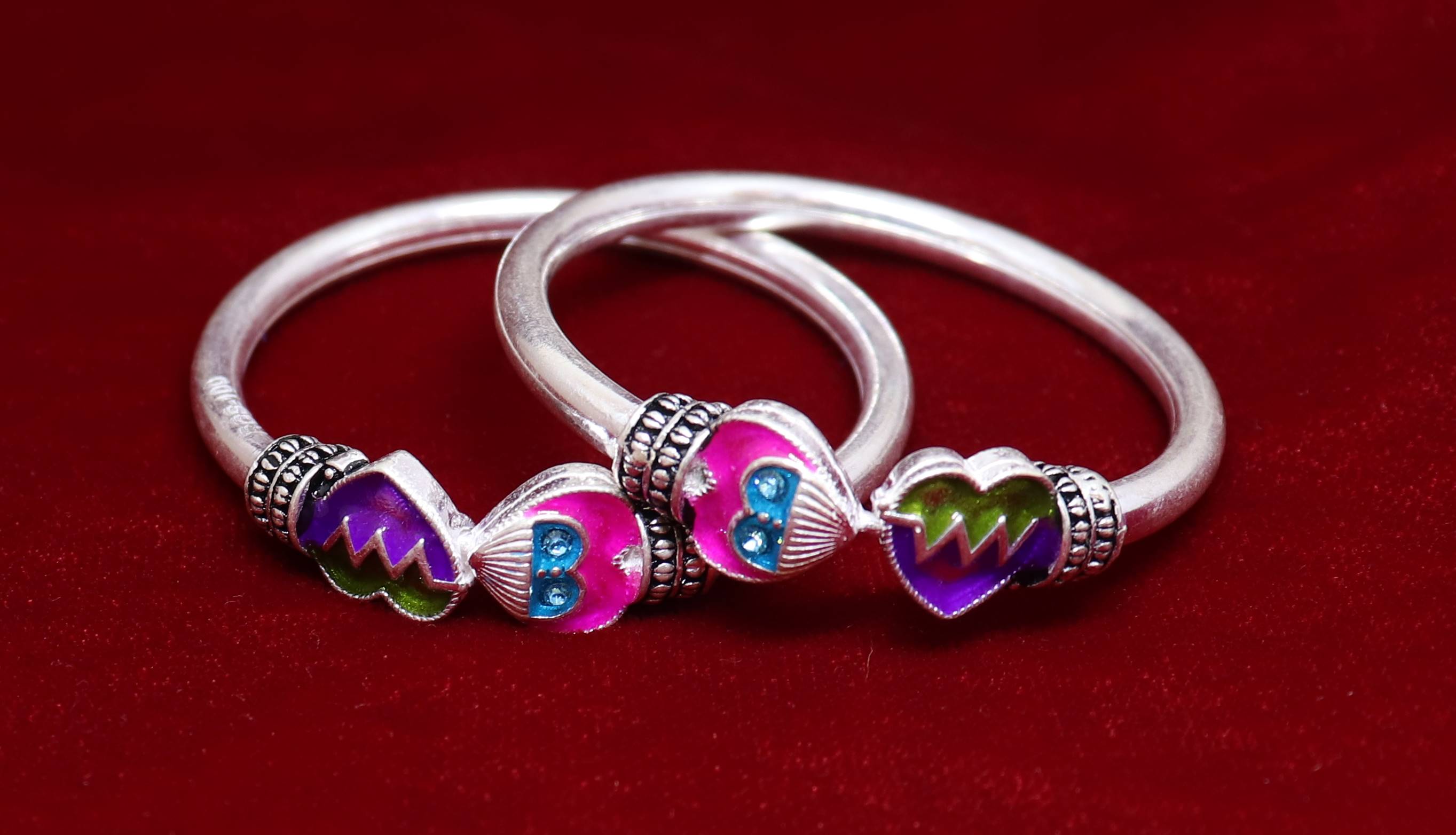 Silver Baby bangles Princess Kids-1031025
