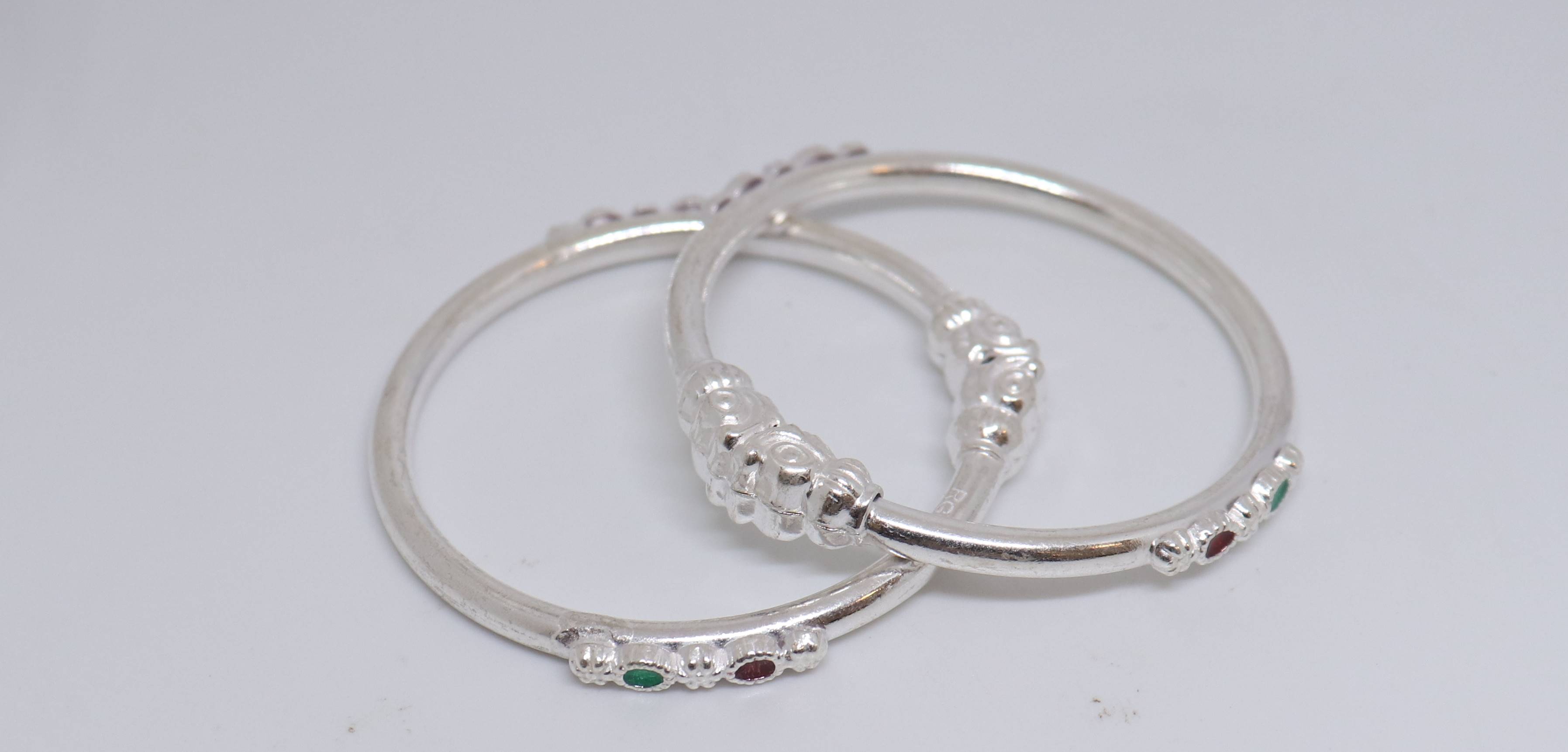 Silver Baby bangles Princess Kids-1031024