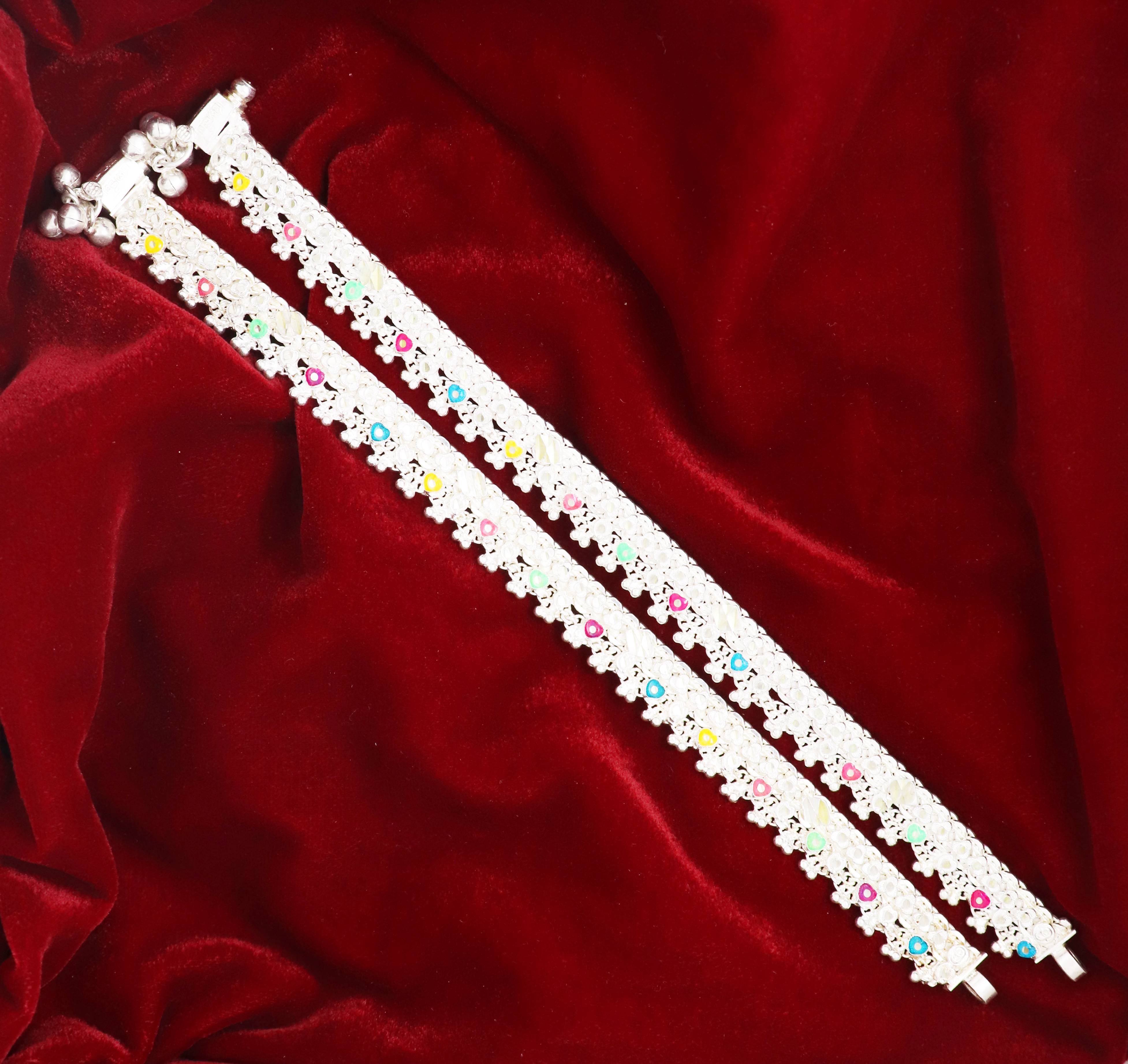 silver payal for women