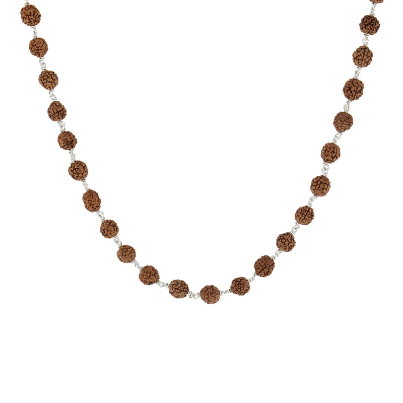 925 Sterling Silver Lord Murugan Vel Pendant Rudraksha Silver Mala 925 Sterling Silver Lord Murugan Vel Pendant Rudraksha Silver Mala
