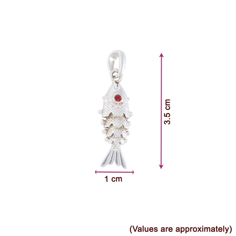 SRIMATHI JEWELLERS 925 sterling silver fish pendant