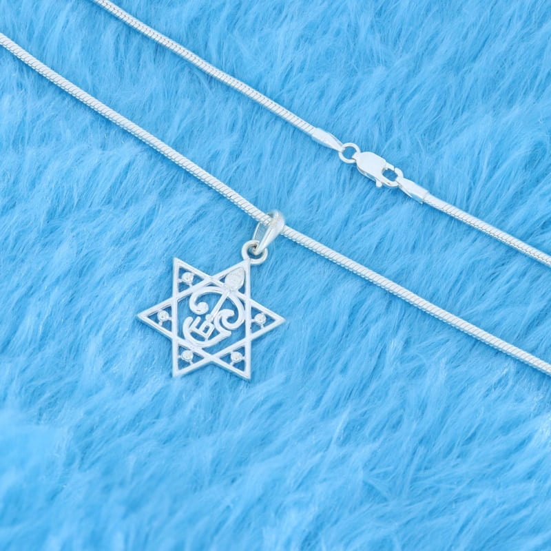 SRIMATHI JEWELLERS OM Pendant | Lord Spiritual OM Star Locket for Men and Women