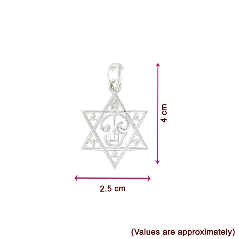 SRIMATHI JEWELLERS OM Pendant | Lord Spiritual OM Star Locket for Men and Women