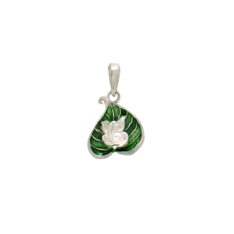 SRIMATHI JEWELLERS 92.5 Silver leaf Ganesh pendant SRIMATHI JEWELLERS 92.5 Silver leaf Ganesh pendant