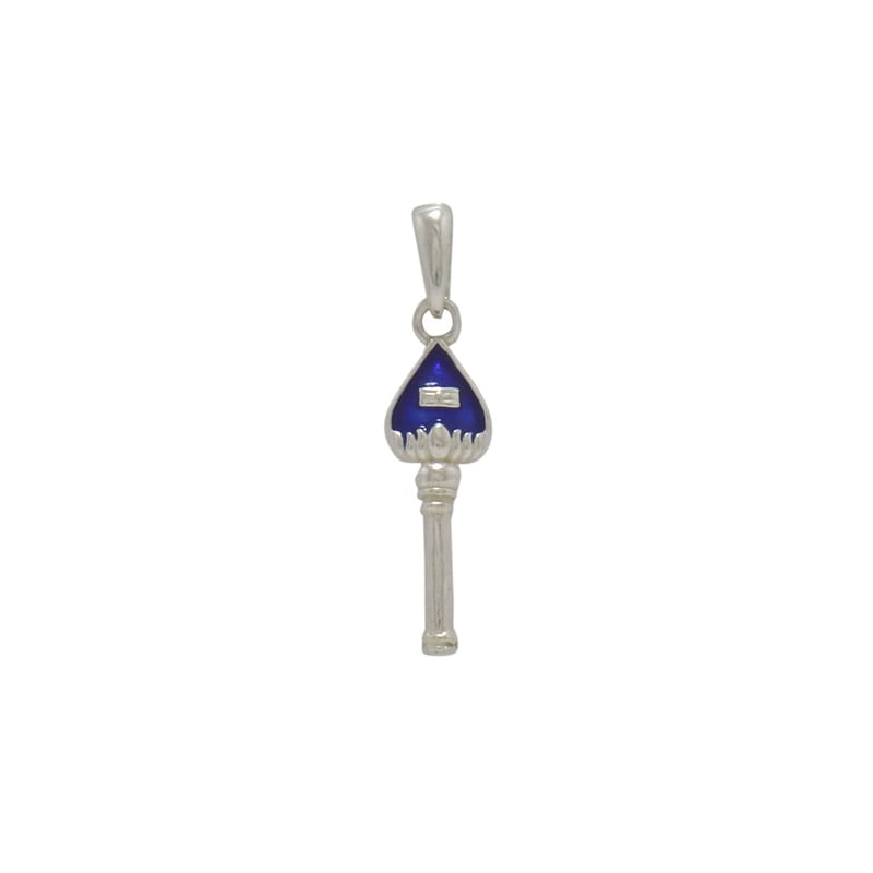 SRIMATHI JEWLLERS 925 Silver Vel Dollar Pendant - Divine Lord Muruga.
