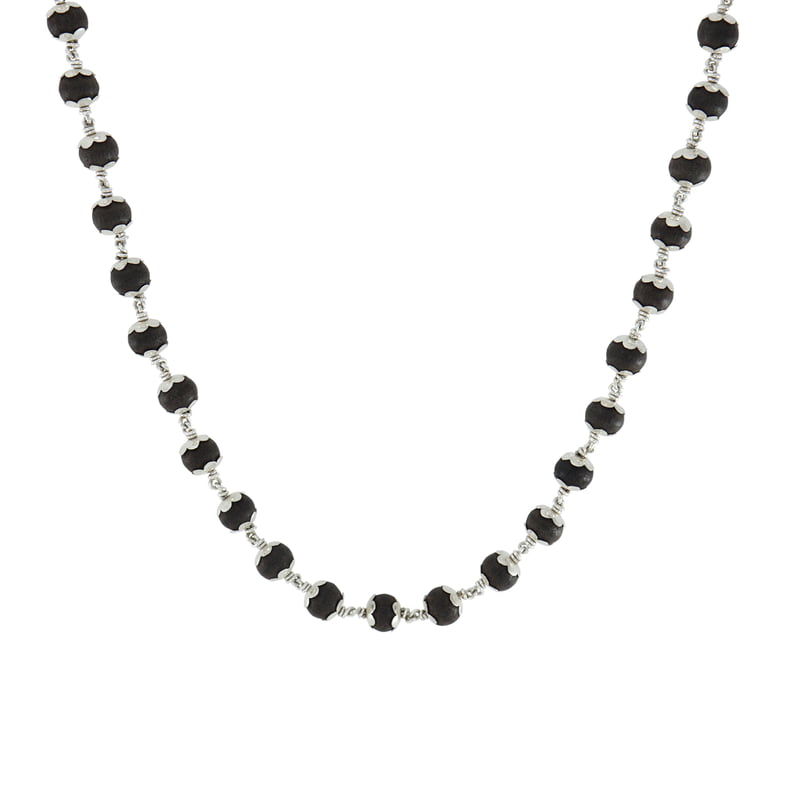 SRIMATHI JEWELLERS Sacred 925 Silver Karungali Malai – 54 Bead Mala for Divine Blessings SRIMATHI JEWELLERS Sacred 925 Silver Karungali Malai – 54 Bead Mala for Divine Blessings