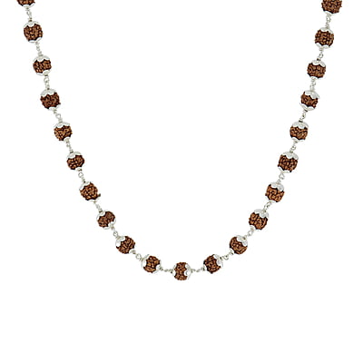 Original 925 SilverRudraksha Mala 8mm,54 Beads, 27 Inchs) Original 925 SilverRudraksha Mala 8mm,54 Beads, 27 Inchs)