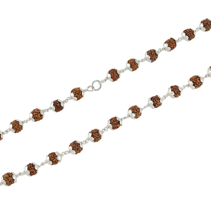 SRIMATHI JEWELLERS 925 silver ayyappan pendant 925 Silver Caped Rudraksha Mala 8mm,54 Beads, 30 Inchs SRIMATHI JEWELLERS 925 silver ayyappan pendant 925 Silver Caped Rudraksha Mala 8mm,54 Beads, 30 Inchs