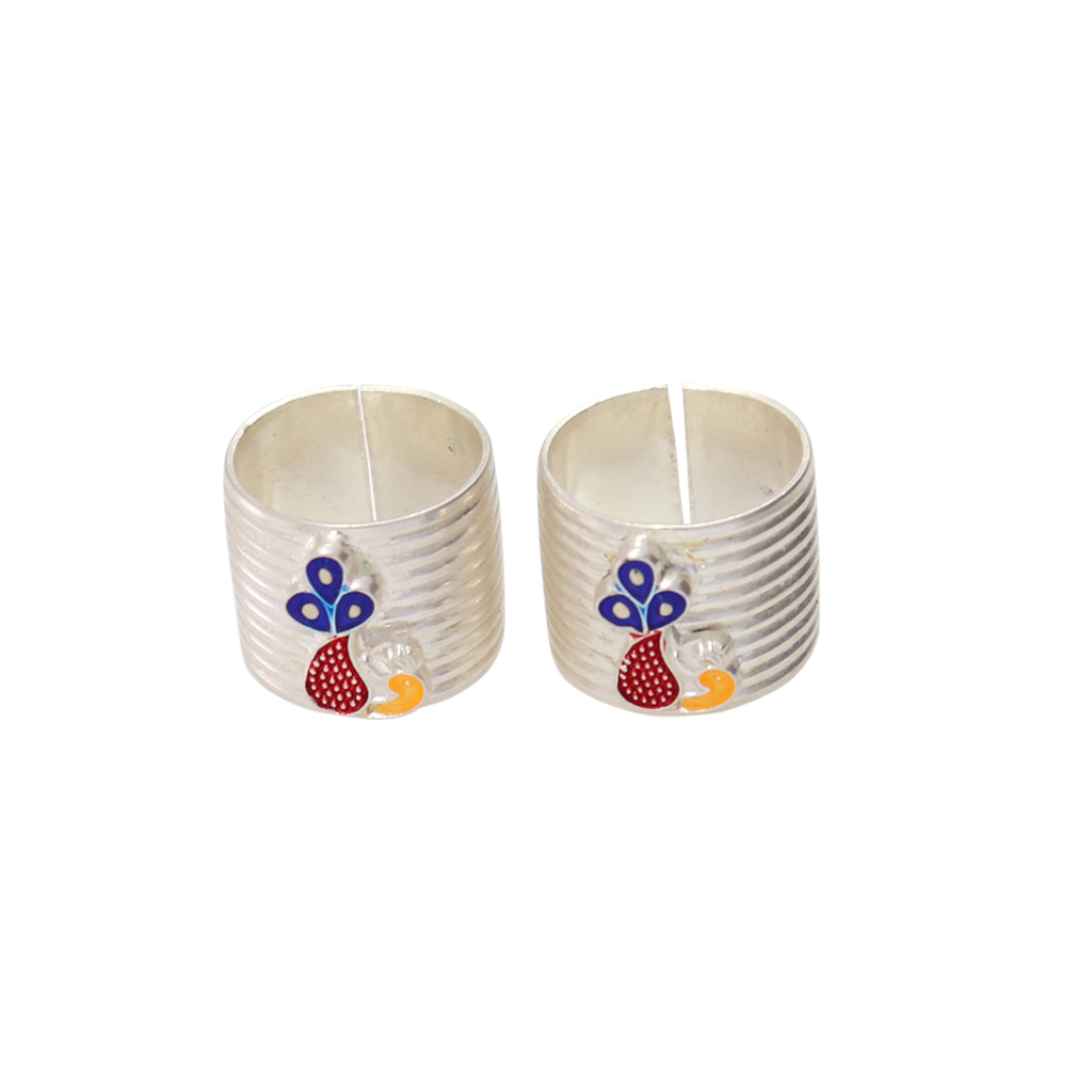 Enamel Peacock Adjustable Toe Ring Enamel Peacock Adjustable Toe Ring