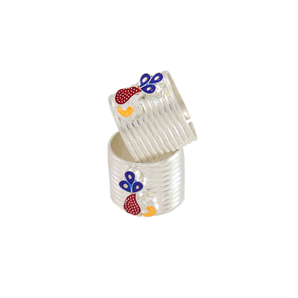 Enamel Peacock Adjustable Toe Ring Enamel Peacock Adjustable Toe Ring