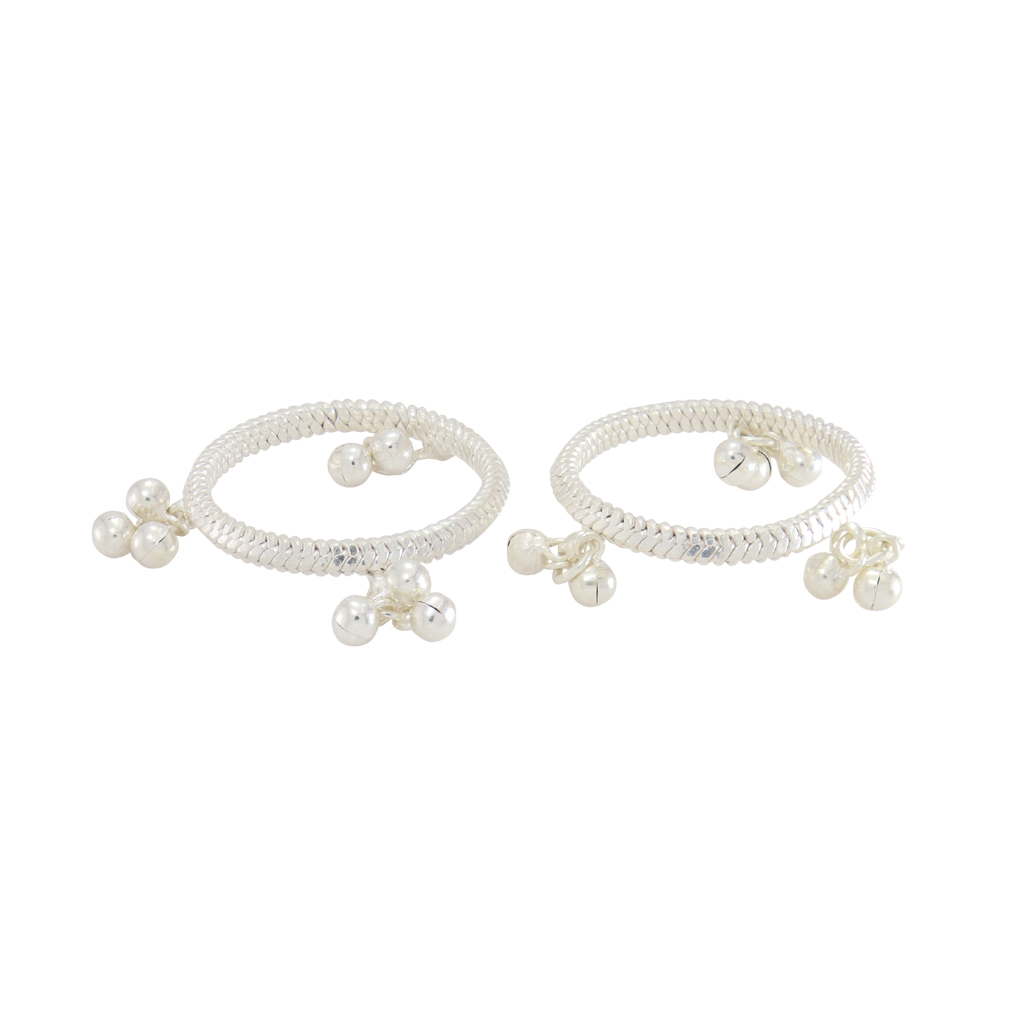 Silver Anklet for Babies – Adjustable & Lightweight by Srimathi Jewelers Silver Anklet for Babies – Adjustable & Lightweight by Srimathi Jewelers