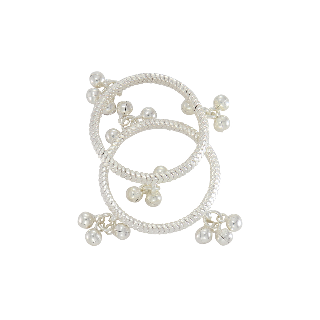 Silver Anklet for Babies – Adjustable & Lightweight by Srimathi Jewelers Silver Anklet for Babies – Adjustable & Lightweight by Srimathi Jewelers