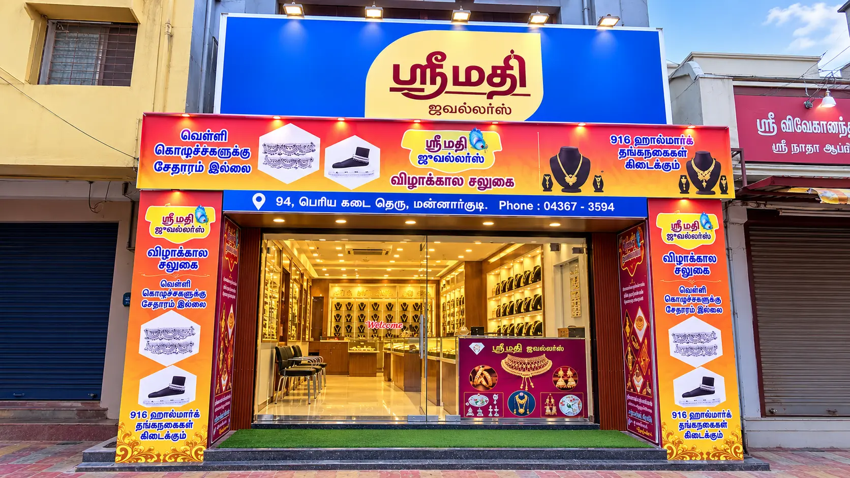 Traditional jewellery at Srimathi Jewellers